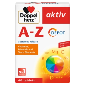 Illustration of the product packaging Doppelherz aktiv A-Z DEPOT front view